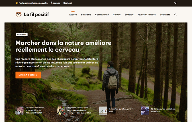 Le fil positif Site Web